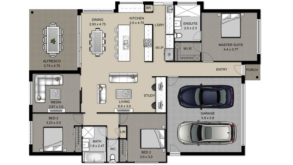 Austen 3 Floor Plan Design